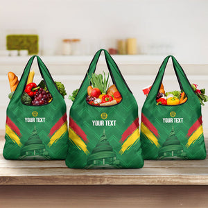 Cameroon Football Custom Grocery Bag Reunification Monument Les Lionnes Indomptables