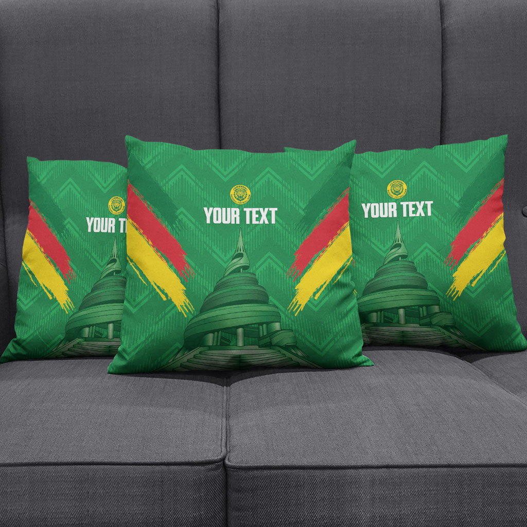 Cameroon Football Custom Pillow Cover Reunification Monument Les Lionnes Indomptables