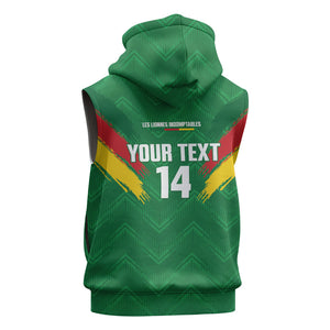 Cameroon Football Custom Sleeveless Zip Hoodie Reunification Monument Les Lionnes Indomptables