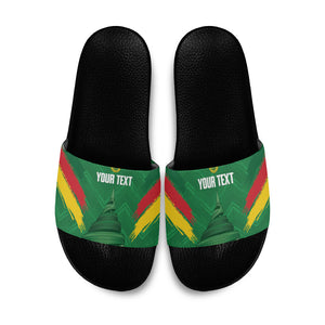 Cameroon Football Custom Slide Sandals Reunification Monument Les Lionnes Indomptables