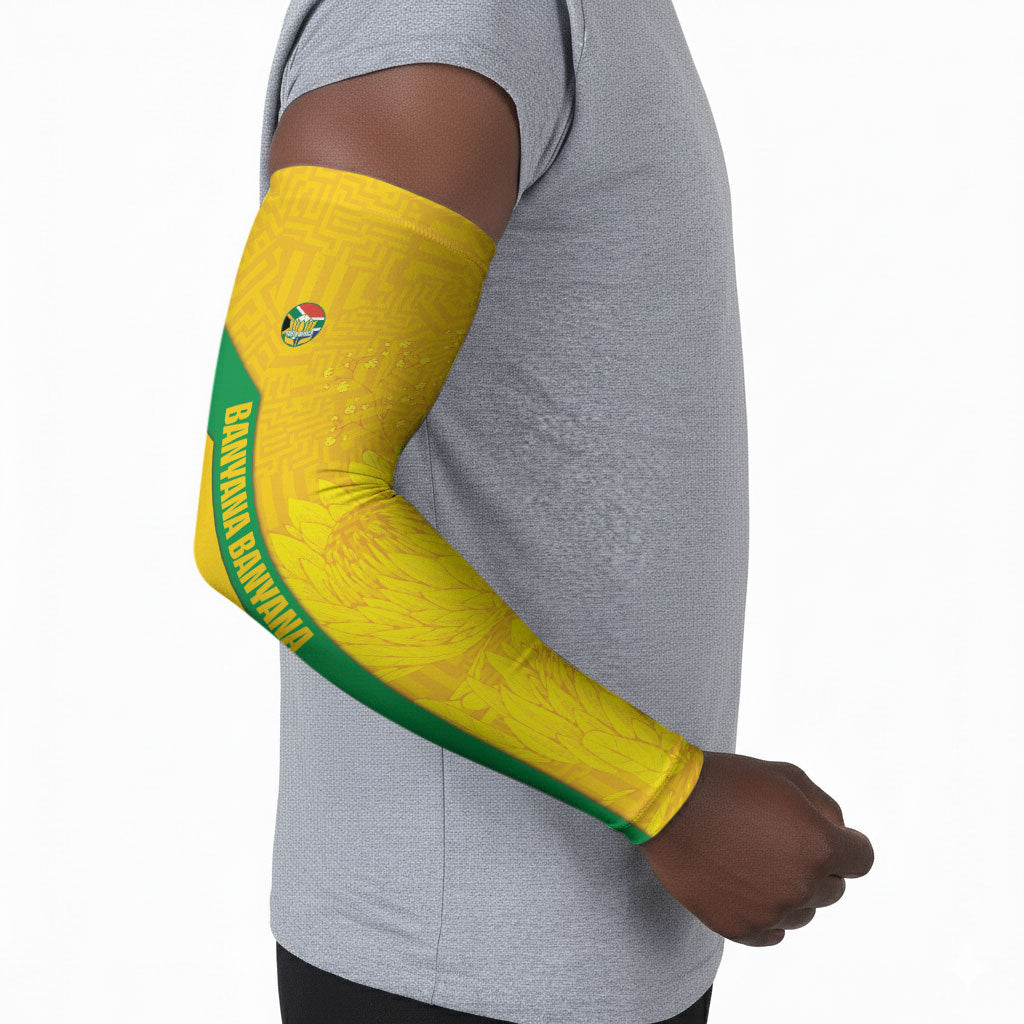 South Africa Soccer Custom Arm Sleeves Banyana Banyana Protea Yellow Version