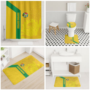 South Africa Soccer Bathroom Set Banyana Banyana Protea Yellow Version