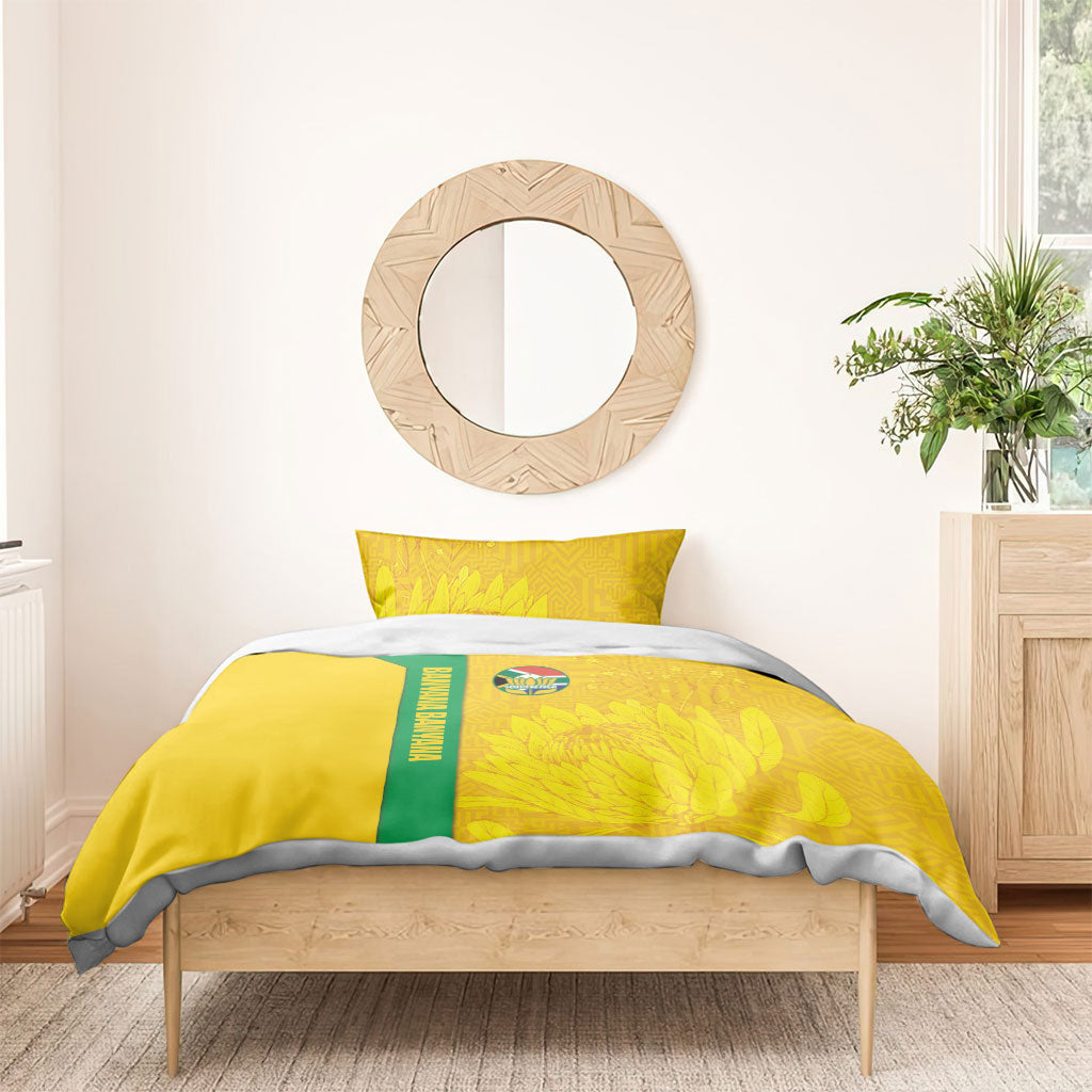South Africa Soccer Bedding Set Banyana Banyana Protea Yellow Version