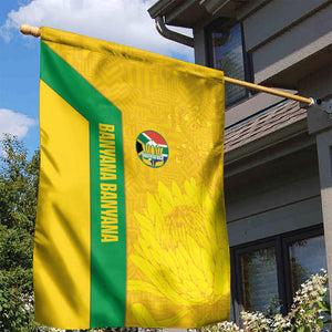 South Africa Soccer Garden Flag Banyana Banyana Protea Yellow Version
