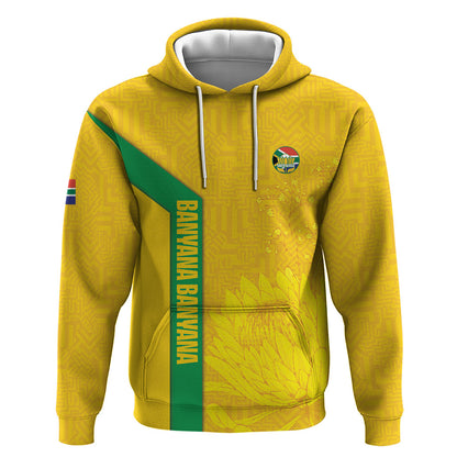 South Africa Soccer Custom Hoodie Banyana Banyana Protea Yellow Version