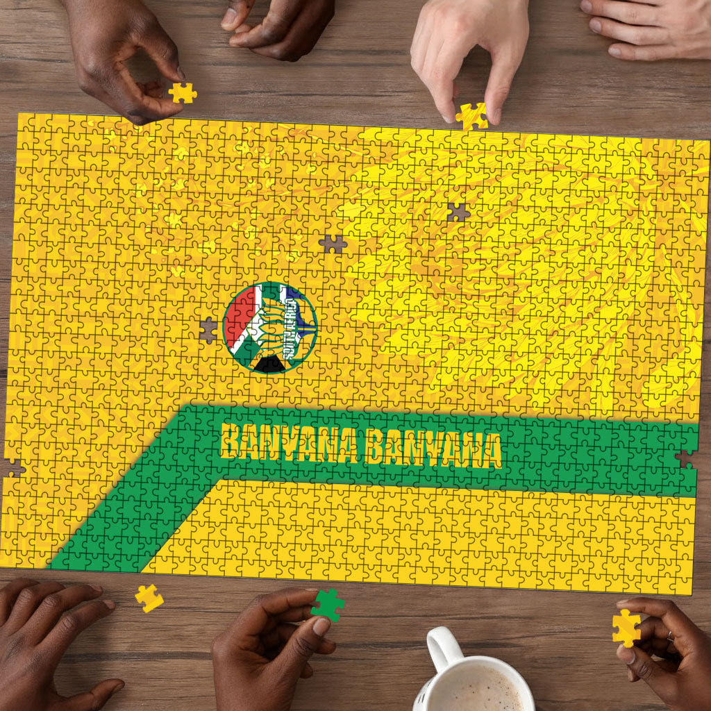South Africa Soccer Puzzle Banyana Banyana Protea Yellow Version