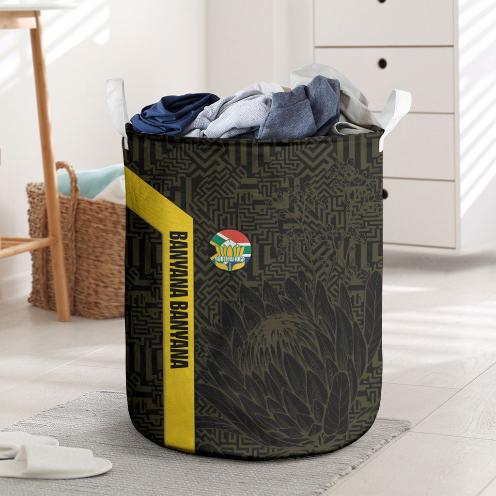 South Africa Soccer Laundry Basket Banyana Banyana Protea Black Version