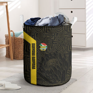 South Africa Soccer Laundry Basket Banyana Banyana Protea Black Version