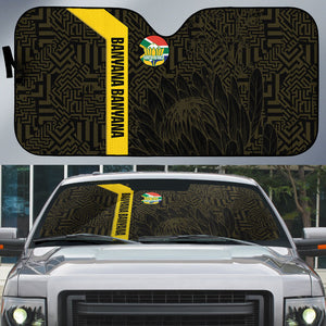 South Africa Soccer Auto Sun Shade Banyana Banyana Protea Black Version
