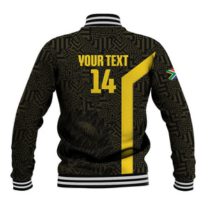 South Africa Soccer Custom Baseball Jacket Banyana Banyana Protea Black Version