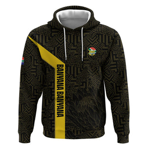 South Africa Soccer Custom Hoodie Banyana Banyana Protea Black Version