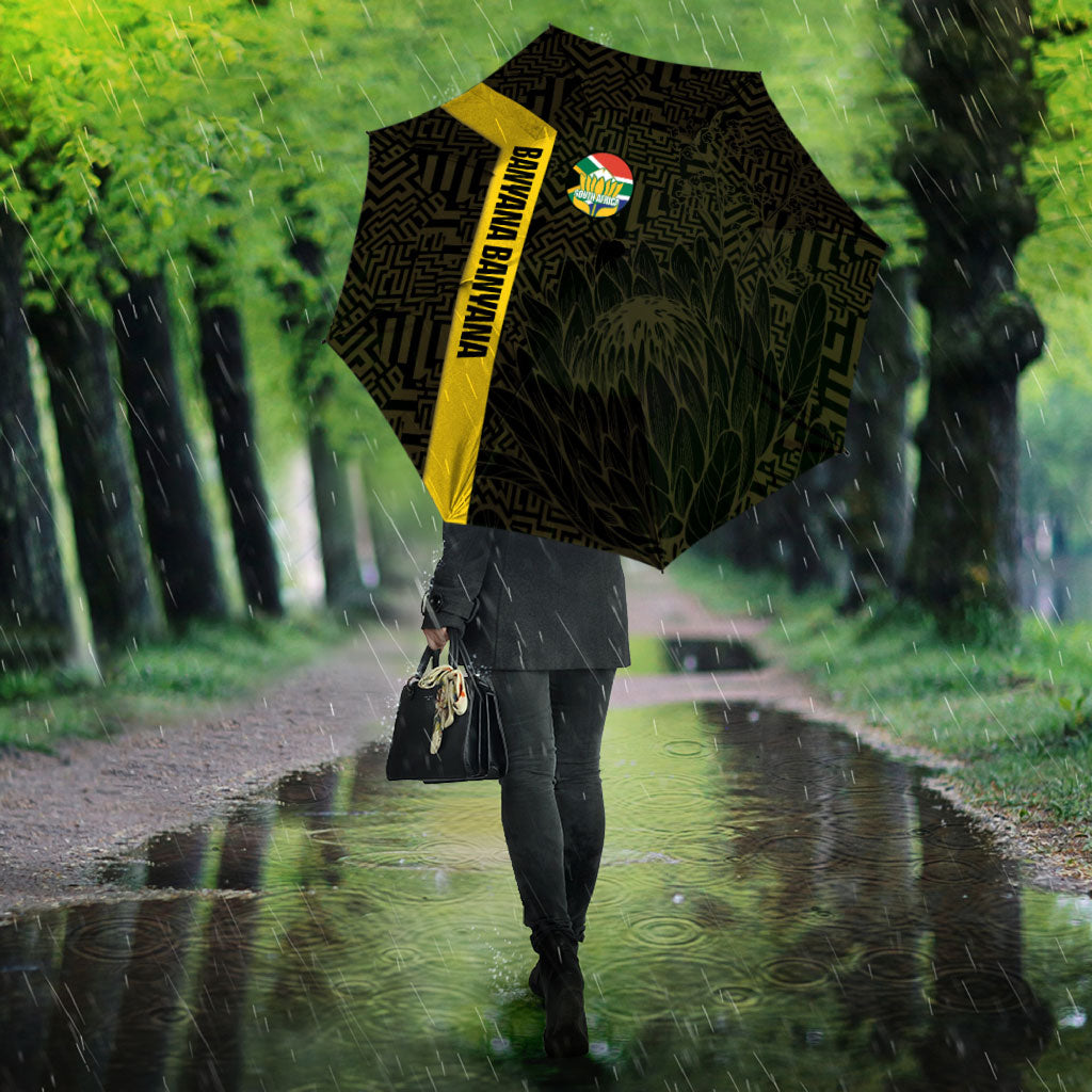 South Africa Soccer Umbrella Banyana Banyana Protea Black Version