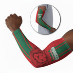 Morocco Football Custom Arm Sleeves Atlas Lionesses Moroccan Folk Pattern