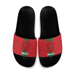 Morocco Football Custom Slide Sandals Atlas Lionesses Moroccan Folk Pattern