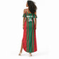 Morocco Football Custom Summer Maxi Dress Atlas Lionesses Moroccan Folk Pattern