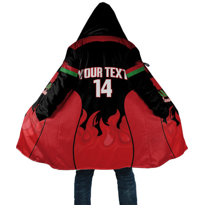 Malawi Football Custom Cloak Red Rising Sun Go Scorchers