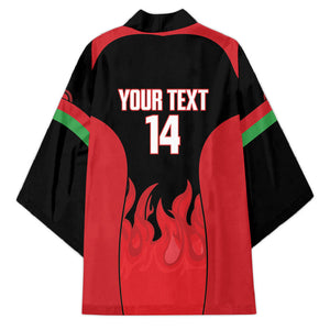 Malawi Football Custom Kimono Red Rising Sun Go Scorchers