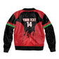 Malawi Football Custom Sleeve Zip Bomber Jacket Red Rising Sun Go Scorchers