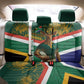 Custom South Africa Rugby Back Car Seat Cover 2024 Go Springboks Mascot African Pattern
