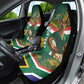 Custom South Africa Rugby Car Seat Cover 2024 Go Springboks Mascot African Pattern