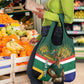 Custom South Africa Rugby Grocery Bag 2024 Go Springboks Mascot African Pattern
