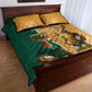 Personalised South Africa And Australia Rugby Quilt Bed Set 2024 Springboks Wallabies Mascots Together