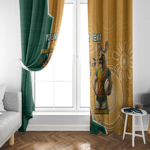 Personalised South Africa And Australia Rugby Window Curtain 2024 Springboks Wallabies Mascots Together