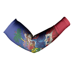 Catherine Flon Haiti Flag Day Arm Sleeves Ayiti Cherie Coat Of Arms