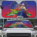 Catherine Flon Haiti Flag Day Auto Sun Shade Ayiti Cherie Coat Of Arms