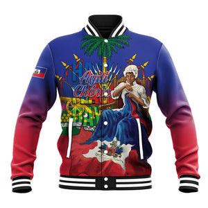 Catherine Flon Haiti Flag Day Baseball Jacket Ayiti Cherie Coat Of Arms
