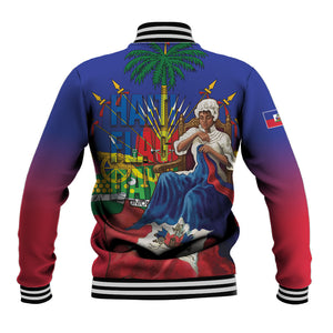 Catherine Flon Haiti Flag Day Baseball Jacket Ayiti Cherie Coat Of Arms