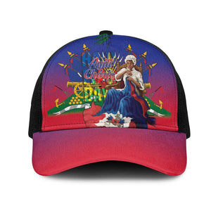 Catherine Flon Haiti Flag Day Baseball Net Cap Ayiti Cherie Coat Of Arms