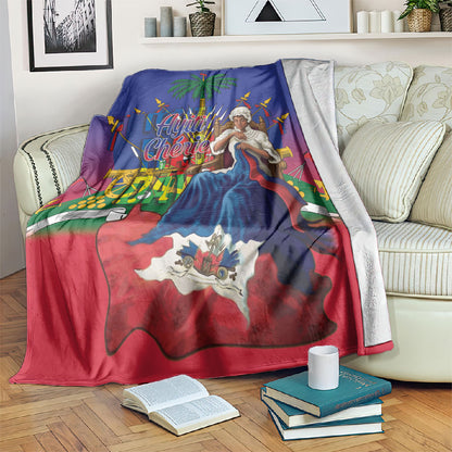 Catherine Flon Haiti Flag Day Blanket Ayiti Cherie Coat Of Arms