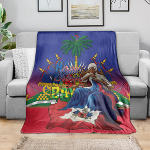 Catherine Flon Haiti Flag Day Blanket Ayiti Cherie Coat Of Arms