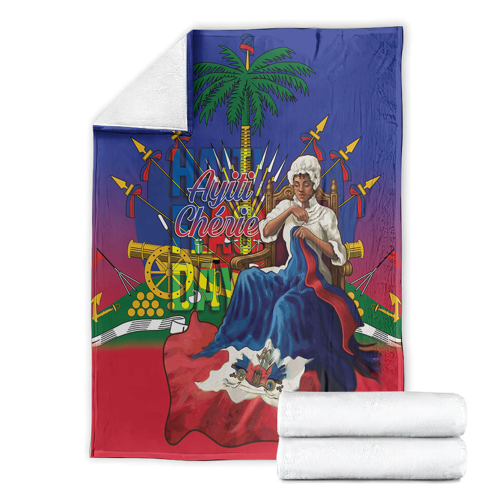 Catherine Flon Haiti Flag Day Blanket Ayiti Cherie Coat Of Arms
