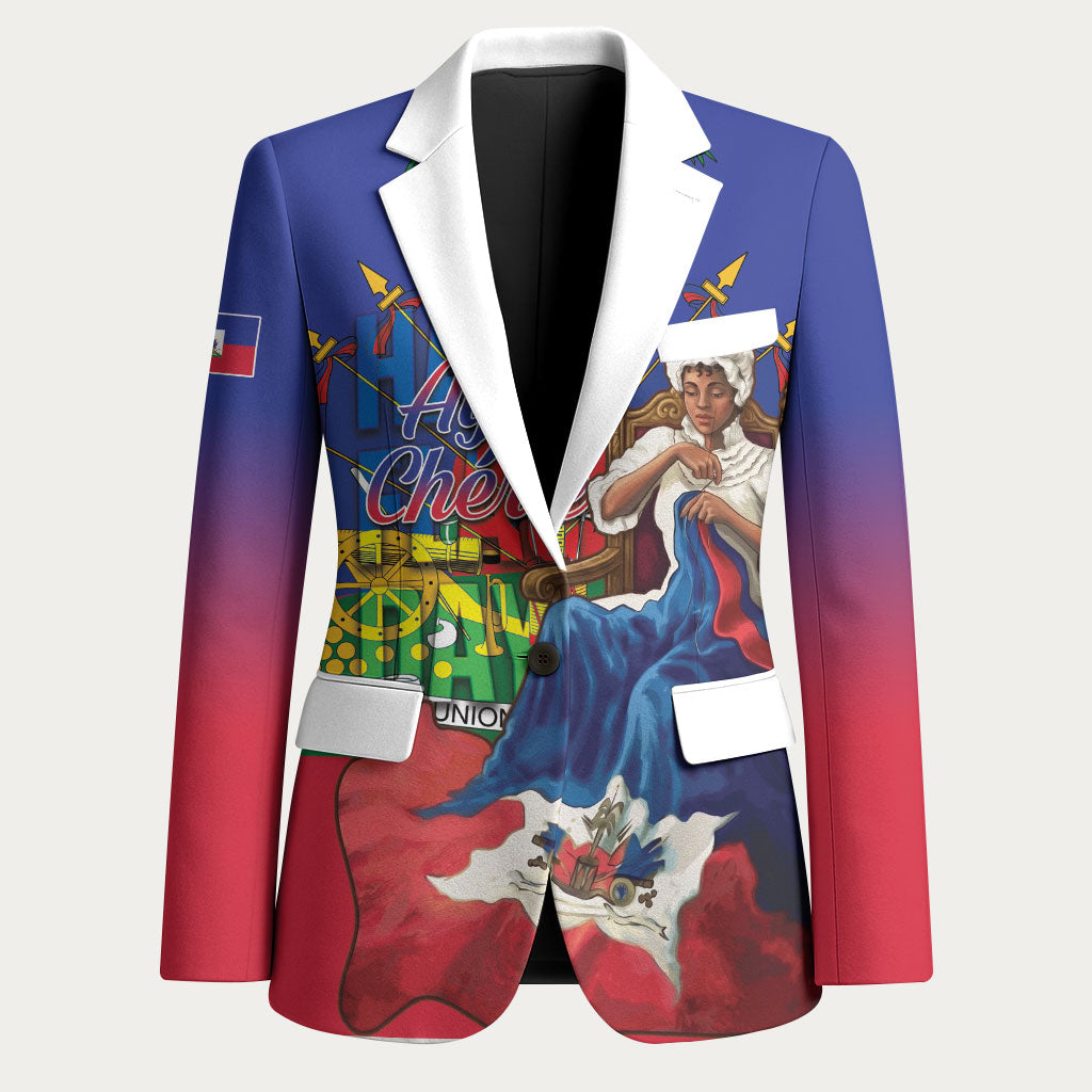 Catherine Flon Haiti Flag Day Blazer Ayiti Cherie Coat Of Arms