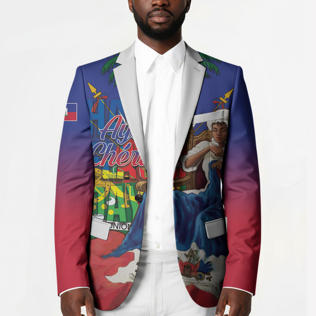 Catherine Flon Haiti Flag Day Blazer Ayiti Cherie Coat Of Arms