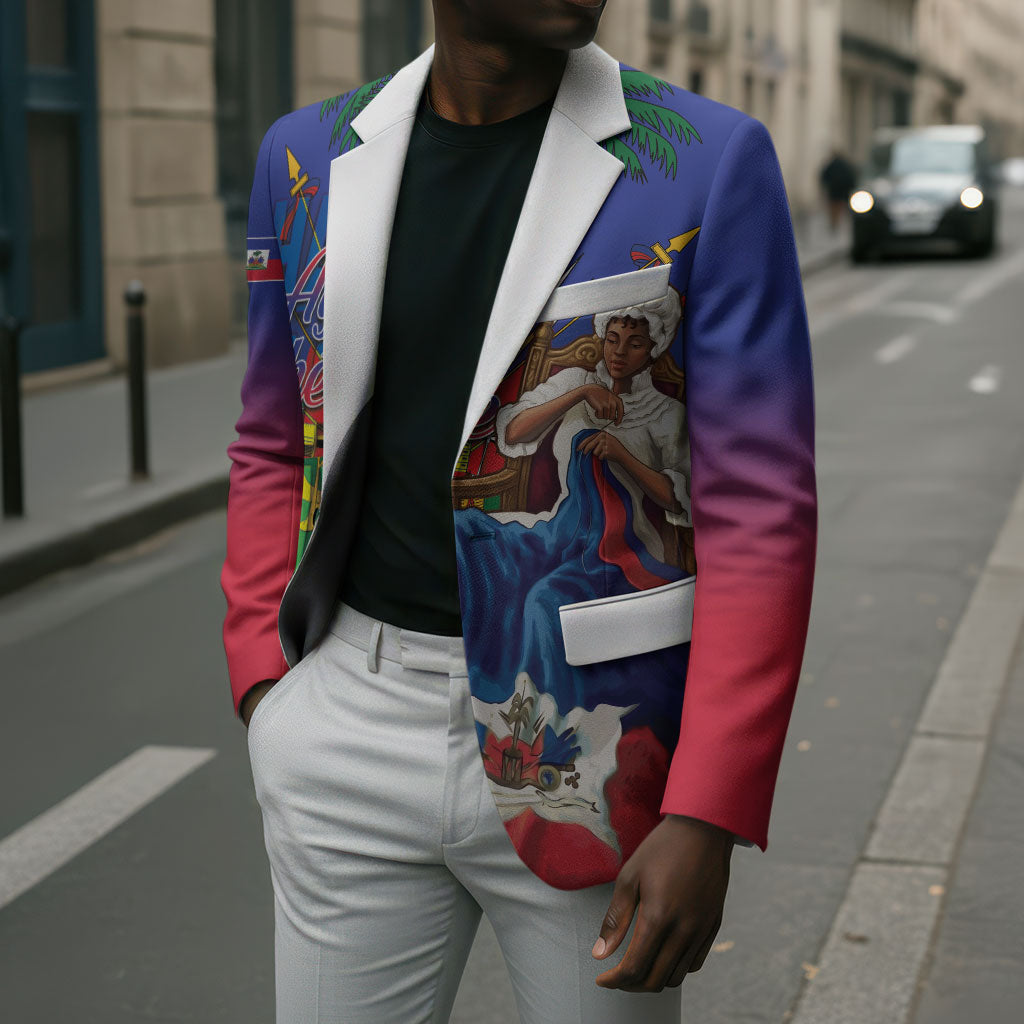 Catherine Flon Haiti Flag Day Blazer Ayiti Cherie Coat Of Arms