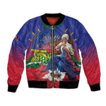 Catherine Flon Haiti Flag Day Bomber Jacket Ayiti Cherie Coat Of Arms