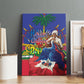 Catherine Flon Haiti Flag Day Canvas Wall Art Ayiti Cherie Coat Of Arms