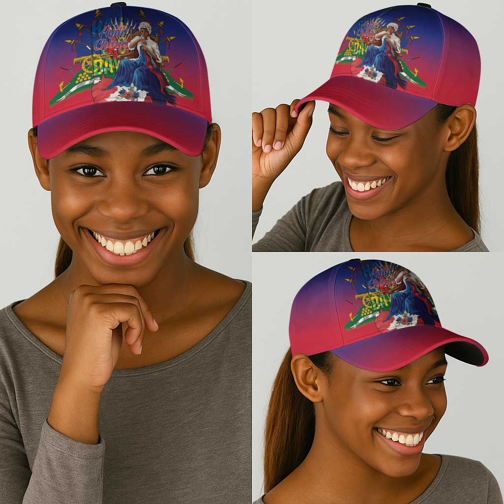 Catherine Flon Haiti Flag Day Classic Cap Ayiti Cherie Coat Of Arms
