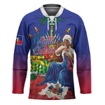 Catherine Flon Haiti Flag Day Hockey Jersey Ayiti Cherie Coat Of Arms