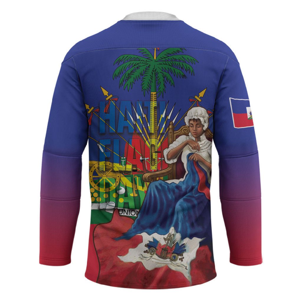 Catherine Flon Haiti Flag Day Hockey Jersey Ayiti Cherie Coat Of Arms