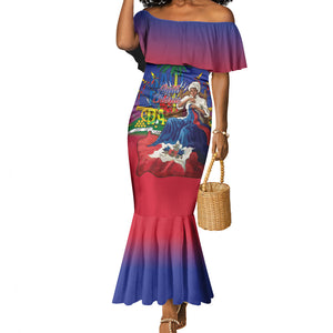 Catherine Flon Haiti Flag Day Mermaid Dress Ayiti Cherie Coat Of Arms