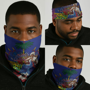Catherine Flon Haiti Flag Day Neck Gaiter Ayiti Cherie Coat Of Arms