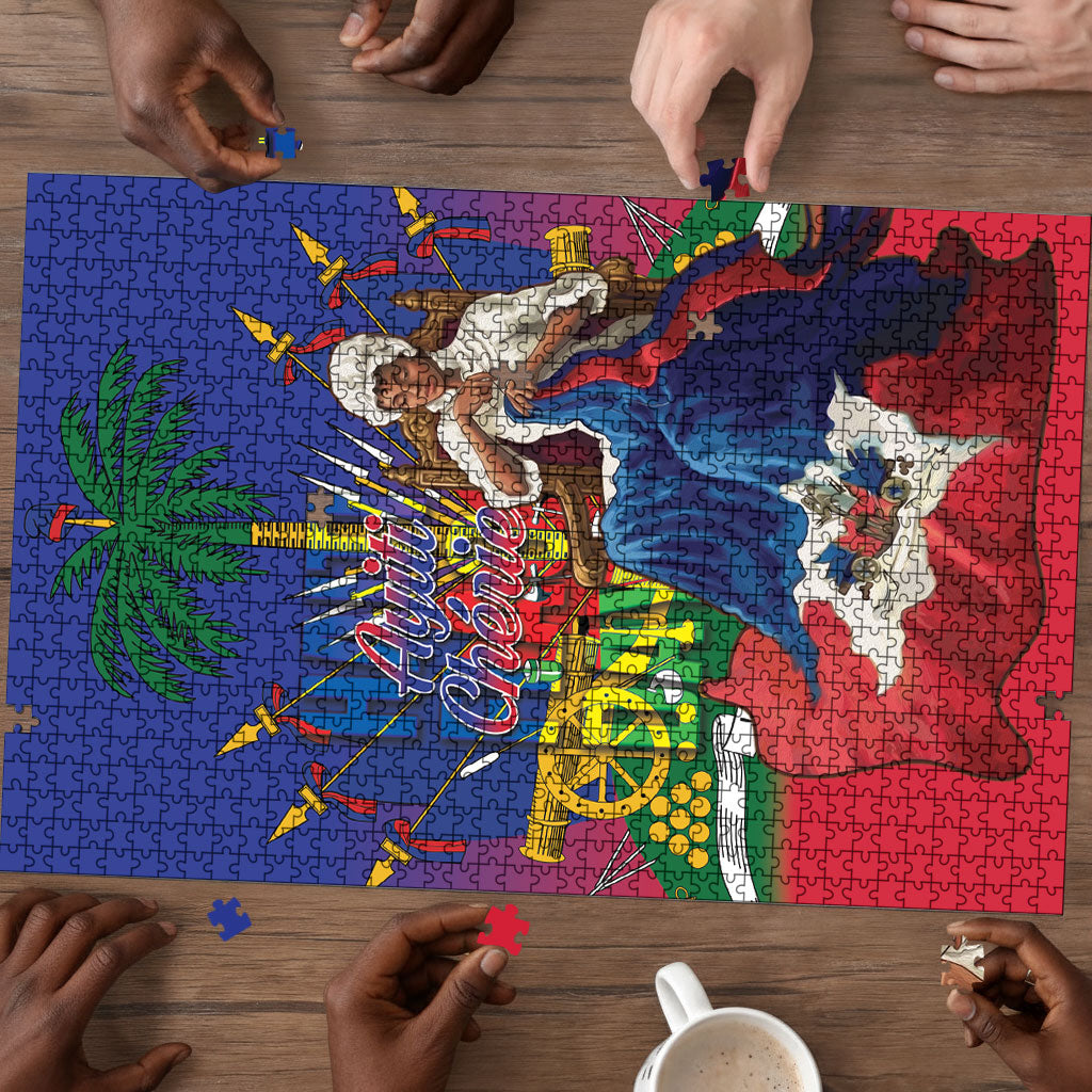 Catherine Flon Haiti Flag Day Puzzle Ayiti Cherie Coat Of Arms