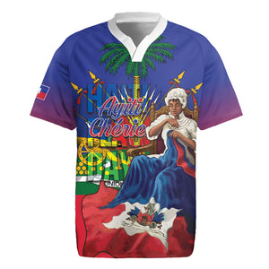 Catherine Flon Haiti Flag Day Rugby Jersey Ayiti Cherie Coat Of Arms