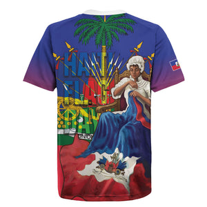 Catherine Flon Haiti Flag Day Rugby Jersey Ayiti Cherie Coat Of Arms
