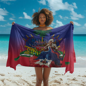 Catherine Flon Haiti Flag Day Sarong Ayiti Cherie Coat Of Arms