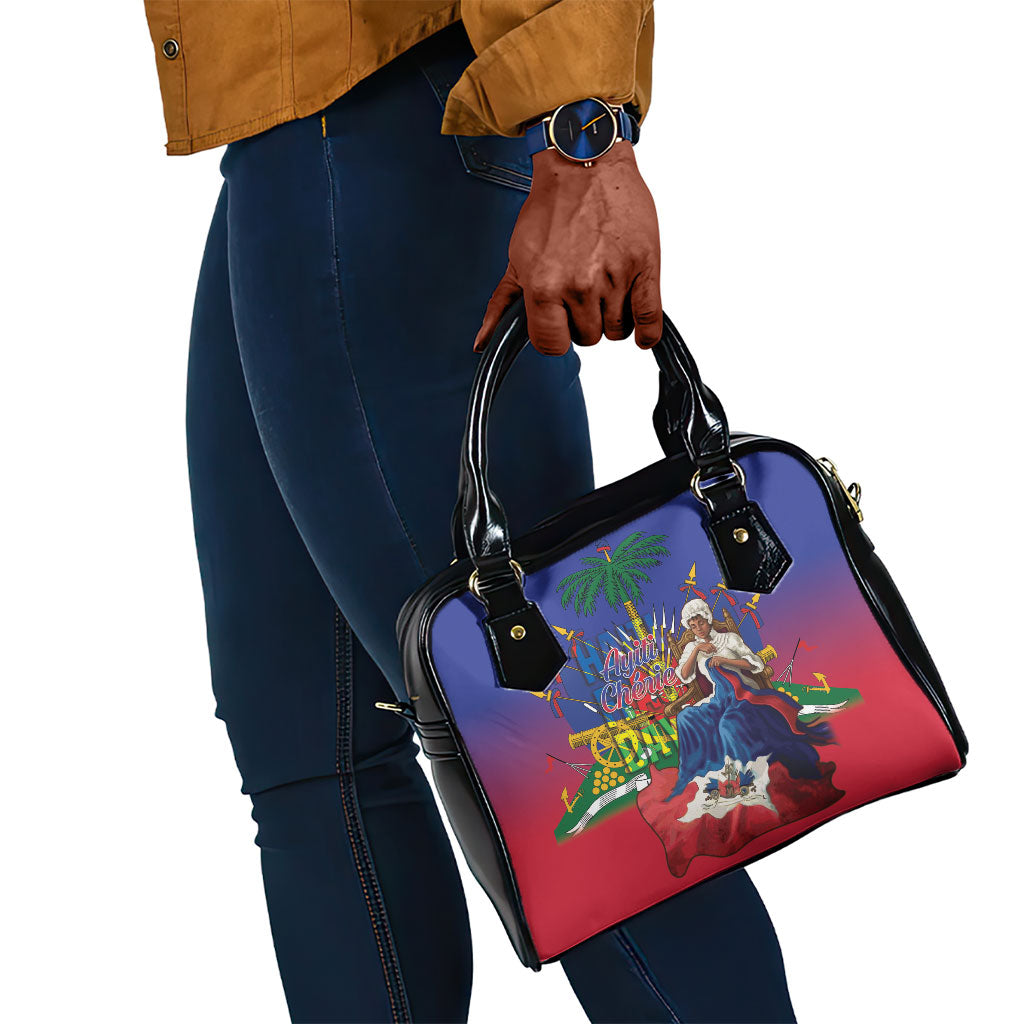 Catherine Flon Haiti Flag Day Shoulder Handbag Ayiti Cherie Coat Of Arms